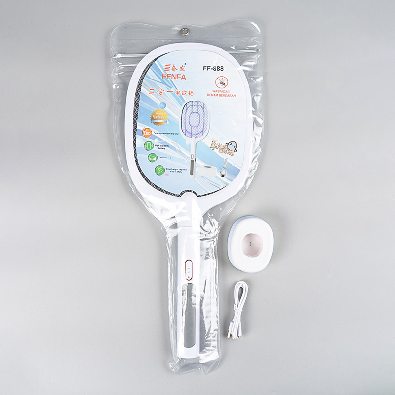 FF-888 1200 mAh rotund LED Swatter țânțari USB reîncărcabil FF-888 1200 mAh rotund LED Swatter țânțari USB reîncărcabil