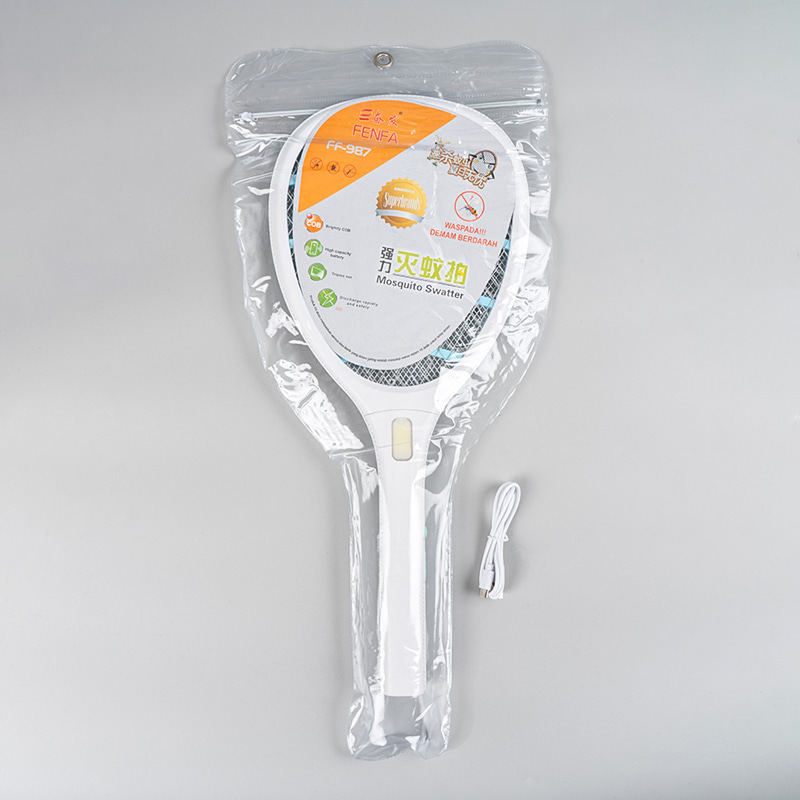FF-987 500 mAh cu LED-uri dual-color Swatter țânțari USB reîncărcabil FF-987 500 mAh cu LED-uri dual-color Swatter țânțari USB reîncărcabil